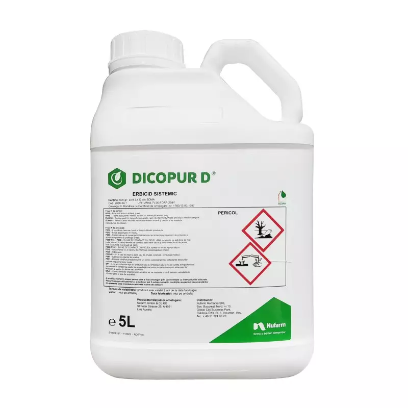 Dicopur D 5L  – Erbicid cu 2,4-D 600 g/L pentru grâu și porumb | Combatere buruieni dicotiledonate
